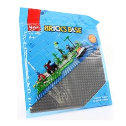 Plaque de base briques de jeux - grise