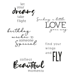 Tampons transparents textes 3- Sizzix