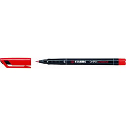 Lot de 10 feutres permanents pointe fine 0,4 mm - STABILO OHPen Universal - Rouge