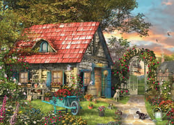 Puzzle 500 pièces - Pièces XXL - Family Puzzle: Dominic Davison - The Country Shed - Eurographics