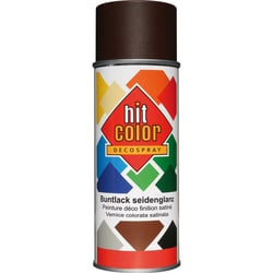 Spray de peinture - Chocolat - RAL8017 - Satiné - Décoration - Tous supports - Hit Color - 400ml