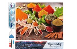 Diamond Painting Broderie Diamant Figured’Art 40x50cm toile entière roulée avec diamants carrés - Epices