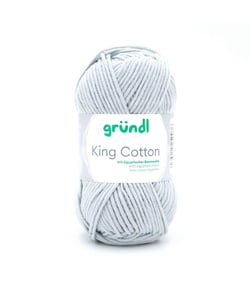 Pelote de Coton à tricoter KING COTTON - Grundl 30 Gris
