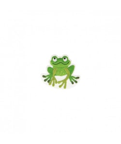 Ecussons Thermocollant Jolis Animaux 4 X 4,5 cm - Mediac Grenouille Vert