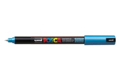 Lot de 12 marqueurs peinture pointe extra-fine 0,7 mm - POSCA - Bleu métal