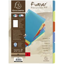 Intercalaires Polypro - A4 - 6 Positions - Forever - Exacompta