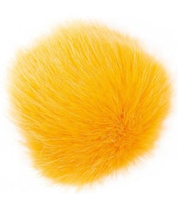 Pompons Premium Fausse Fourrure - 10cm de diamètre - Rico Design 21 Safran