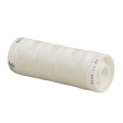 Bobine fil polyester 200m Oeko Tex fabriqué en Europe blanc écru
