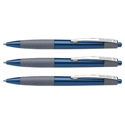 Lot de 3 stylos à bille Schneider Loox, pointe moyenne, encre bleue.