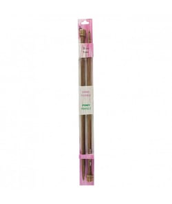 Aiguilles à tricoter 35 cm Bois Perfect Du N°3 au 10 - Pony taille n°9