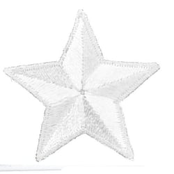 Ecusson thermocollant étoile blanc 3.5cm