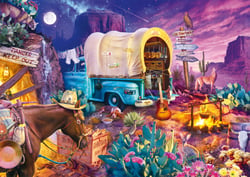 Puzzle 1000 pièces - Jeff Haynie - Camping au Far West - Schmidt Spiele