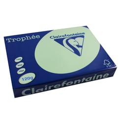 Ramette de papier pour imprimante et photocopieur Clairefontaine - Vert - Trophée - 120 g - 250 feuilles