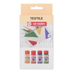 Set de 4 pots de 50 ml - Peinture textile Talens Art Creation - Nacré - Fine.