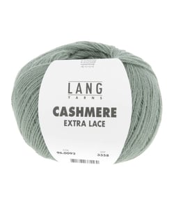 Pelote CASHMERE EXTRA LACE exceptionnelle à tricoter - 25gr- Lang Yarns : Une laine d’exception, douce et luxueuse 0092 Vert Sauge