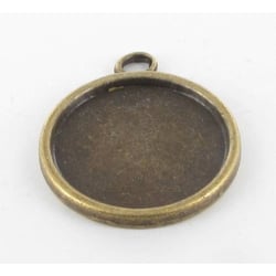 MégaCréa - Médaillon en métal rond Grand modèle Bronze