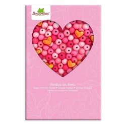 Les Perles – Boite de perles en bois – coeur – Au – Sycomore