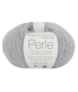 Fil À Tricoter PERLE NACREE - Distrifil 10 Gris