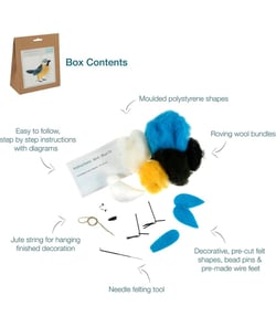 Kit Feutrine Mésange Bleue 8x10 cm - Trimits 27 Mésange bleue