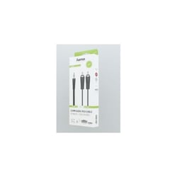 Câble audio jack 3,5mm vers 2 RCA HAMA noir 3 m