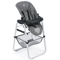 Chaise haute pour poupées jean gris