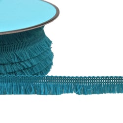 Bobine 25m petite frange 13mm bleu canard