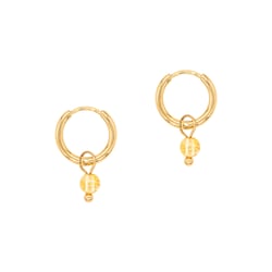 Boucles d'oreilles créoles Serena en pierres Citrine - Sloya