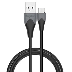 ENERGIZER Câble USB-A vers Micro-USB 1.2m Smartphone Tablette Ultra Flexible Résistant Noir