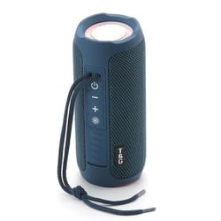 Enceinte Bluetooth Portable Étanche LED Autonomie Longue FM TF USB Bleu YONIS