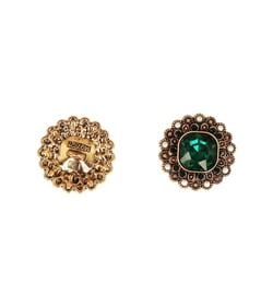 Bouton strass vert sapin