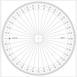 Graphoplex - Rapporteur cercle entier degrés Ø 25 cm
