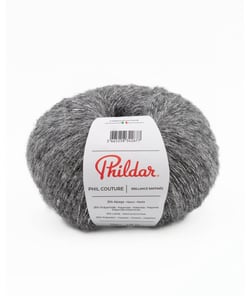 Pelote de laine et Alpaga à tricoter PHIL COUTURE - Phildar Gris chiné foncé