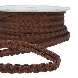 Bobine 15m Galon tressé Marron/marron 12mm