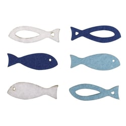 Feutre Miniatures Poissons 2 sortes, 2,5x0,8x0,3cm, 3coul.chaque,36pce