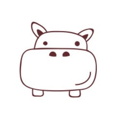 Graine Créative - Tampon en bois Hippopotame