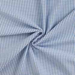 Tissu Seersucker Coton Rayures sur fond Bleu clair