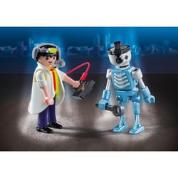 Playmobil city action 6844 inventeur et robot