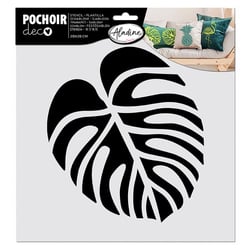 Pochoir pour textiles - Feuille tropicale