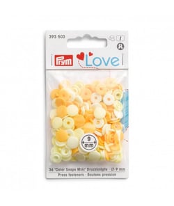 Bouton pression Color Love Mini 19mm X 36 - Prym - certifié Oeko-Tex Jaune