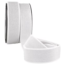 Elastique métal 40mm blanc au mètre