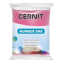 Pâte polymère - Opaque - A cuire - Pâte à modeler - Framboise - Bloc de 56g - Cernit - Number one