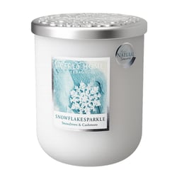 Grande bougie à la cire de soja flocons givrés