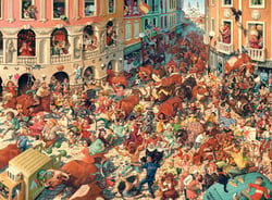 Puzzle 3000 pièces - Art Collection - Course de Taureaux à Pampeluna - Castorland