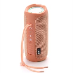 Enceinte Bluetooth Portable Étanche LED Autonomie Longue FM TF USB Rose YONIS