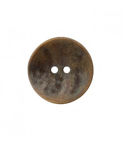 Bouton métal ondulé 2 trous 15 à 20mm - Prym 20 Laiton vieilli