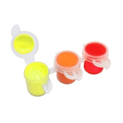 MégaCréa DIY - Peinture en godet pour enfant jaune et orange 3 pièces