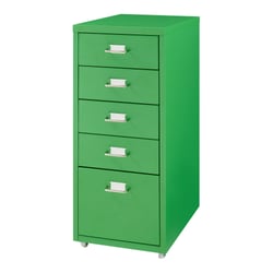 Caisson de bureau armoire meuble de rangement à roulettes avec 5 tiroirs
