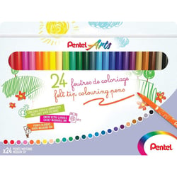 24 feutres de coloriage - Pour enfant - Pointe moyenne - Lavable - Pentel Arts