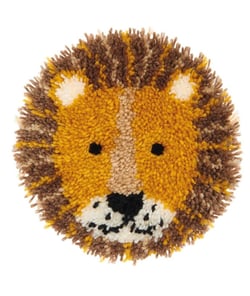 Kit de Point Noué Hooki Hooki – Lion de Rico Design : Une Tenture Décorative à Réaliser Facilement Blanc