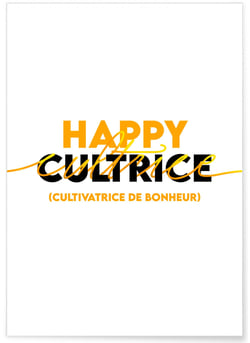 Affiche Happy cultrice | A3 : 29,7x42cm